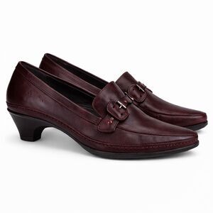 PIKOLINOS BROWN POINTED TOE SLIP ON CLASSIC CASUAL LEATHER MULES WOMENS SIZE 39